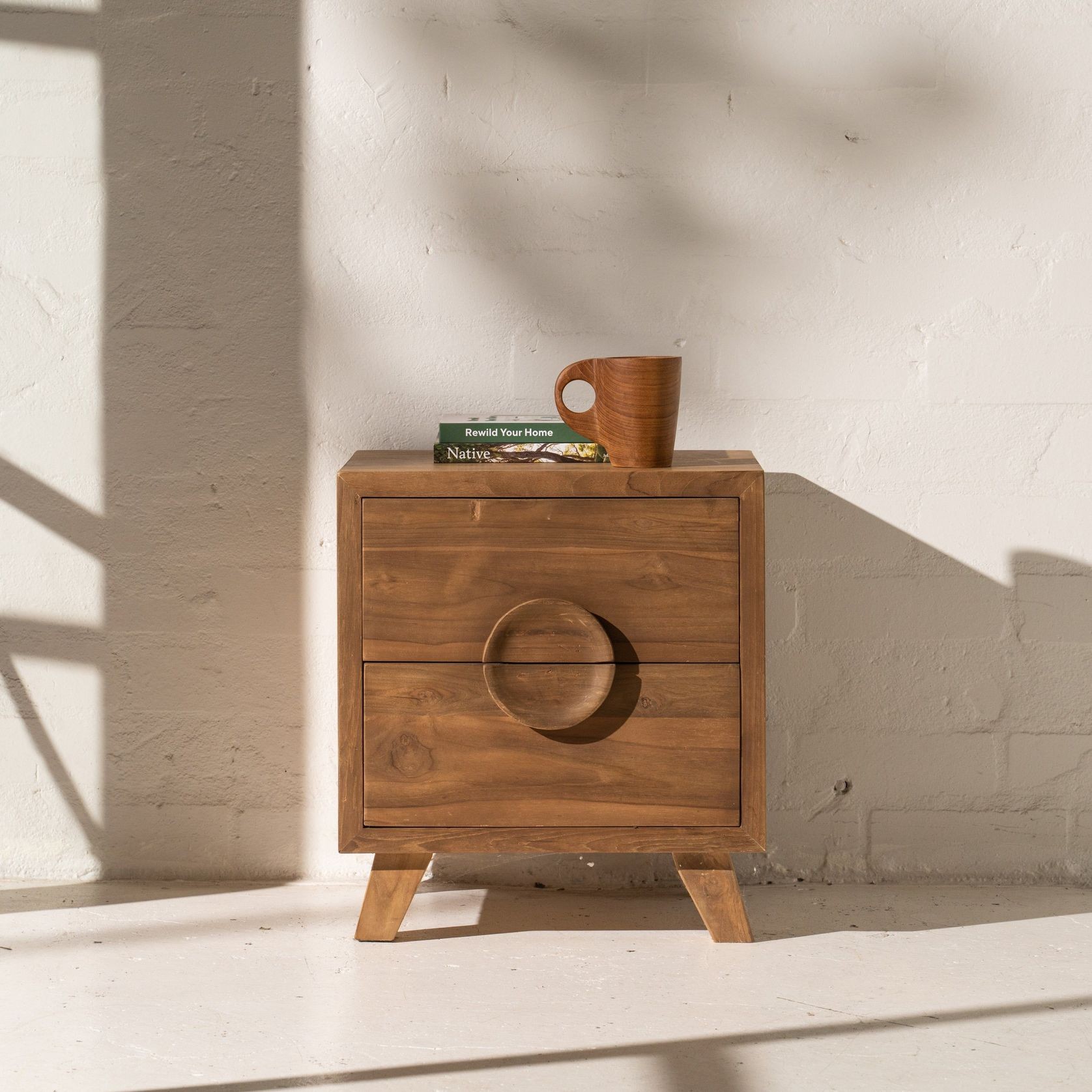 Jayna Teak Bedside Table gallery detail image