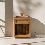 Jemina Teak and Rattan Bedside Table gallery detail image