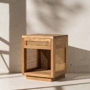 Jemina Teak and Rattan Bedside Table gallery detail image