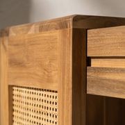 Jemina Teak and Rattan Bedside Table gallery detail image