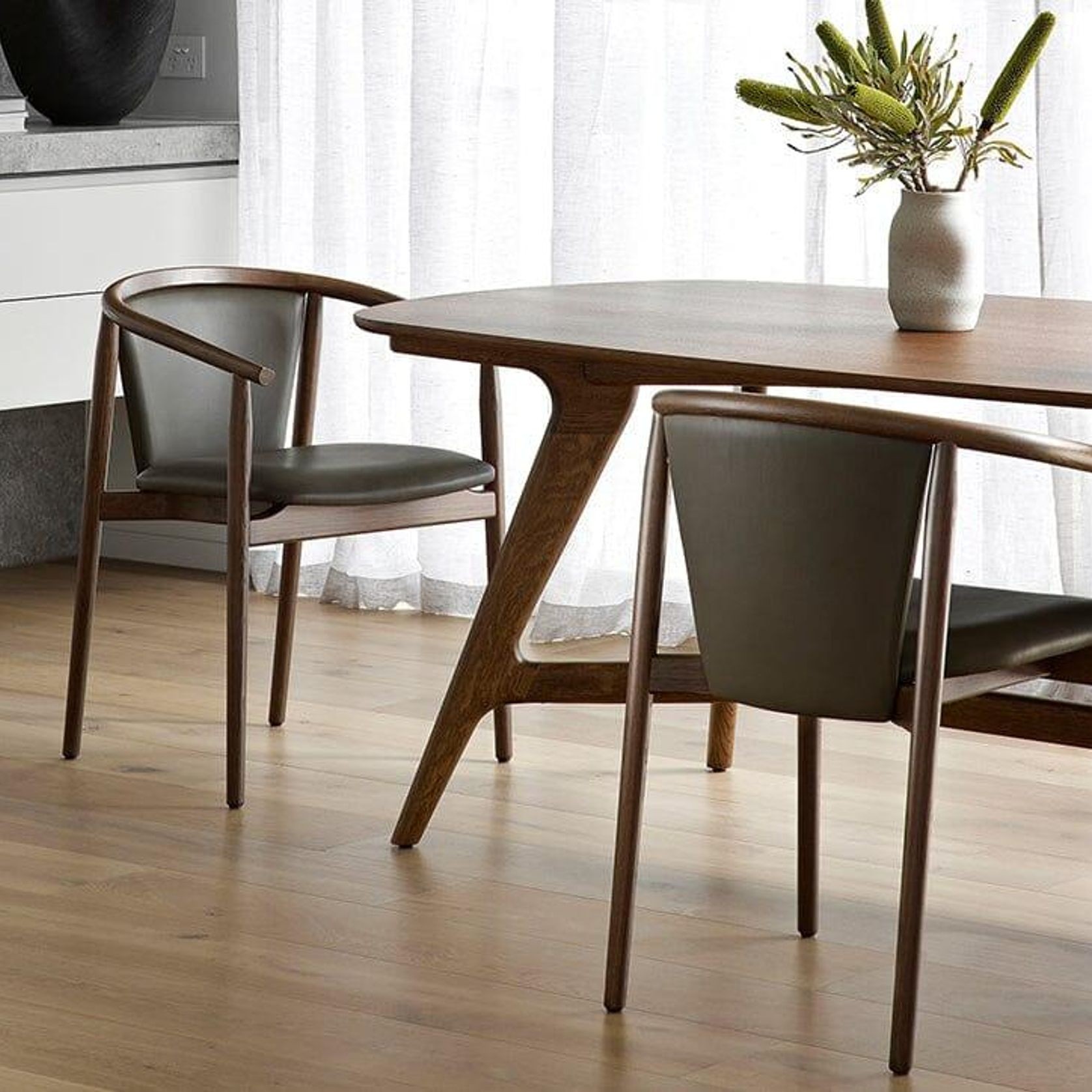 Johanna Elliptical Timber Table gallery detail image