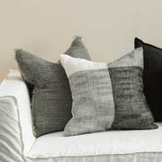 Baya Keaton Cushion - Black | 100% Linen gallery detail image