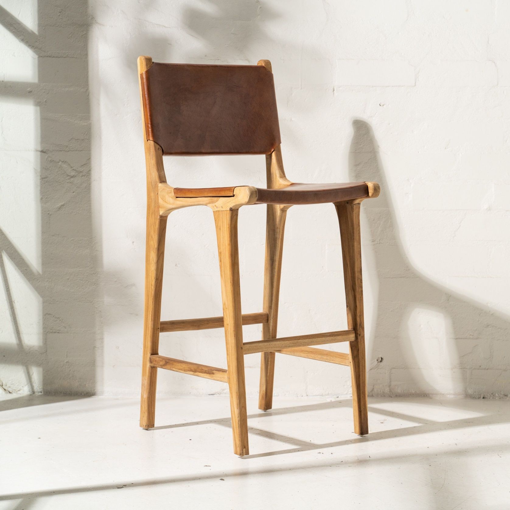 Kelile Leather Barstool gallery detail image