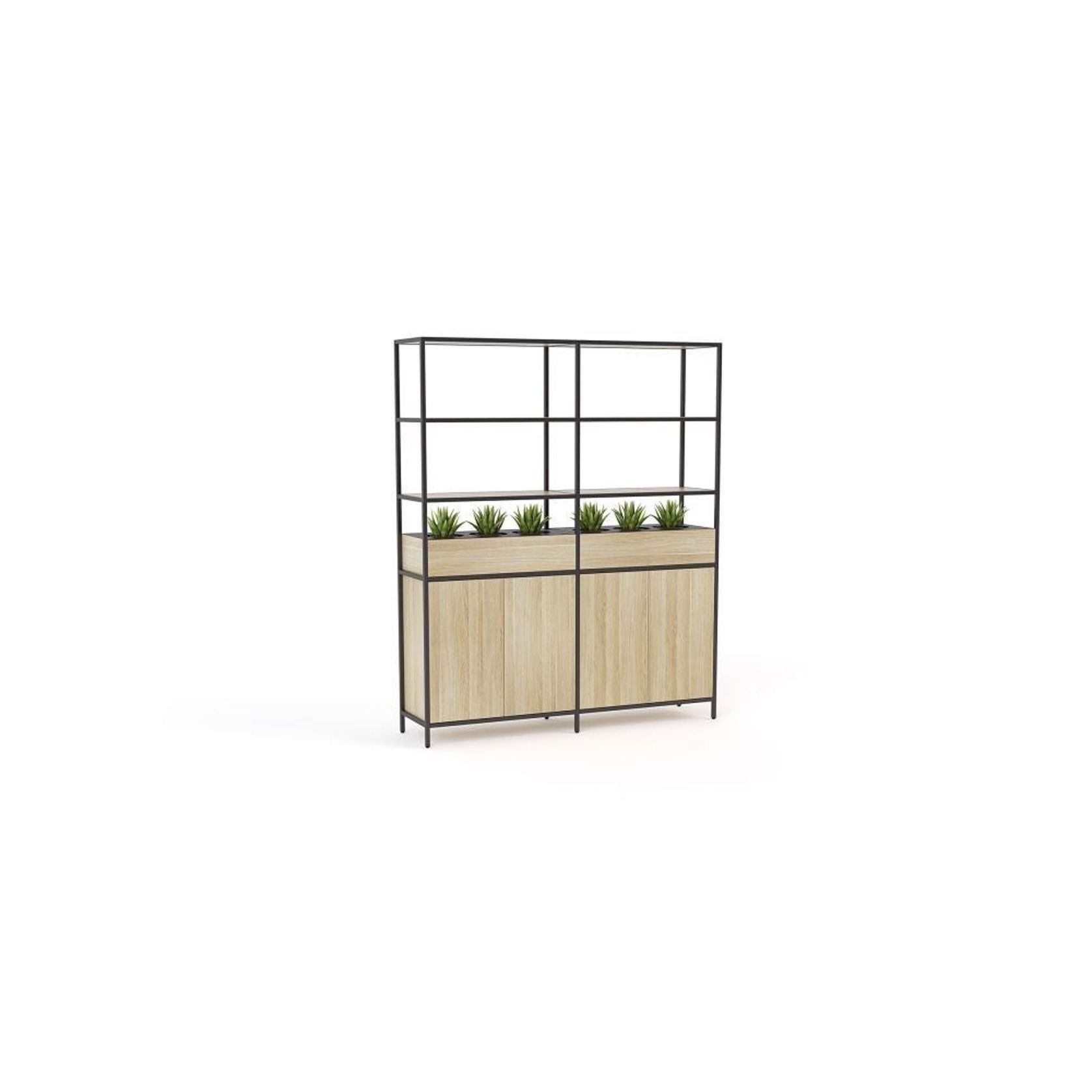 Kubix Modular 2-Unit Cupboard with Planters gallery detail image