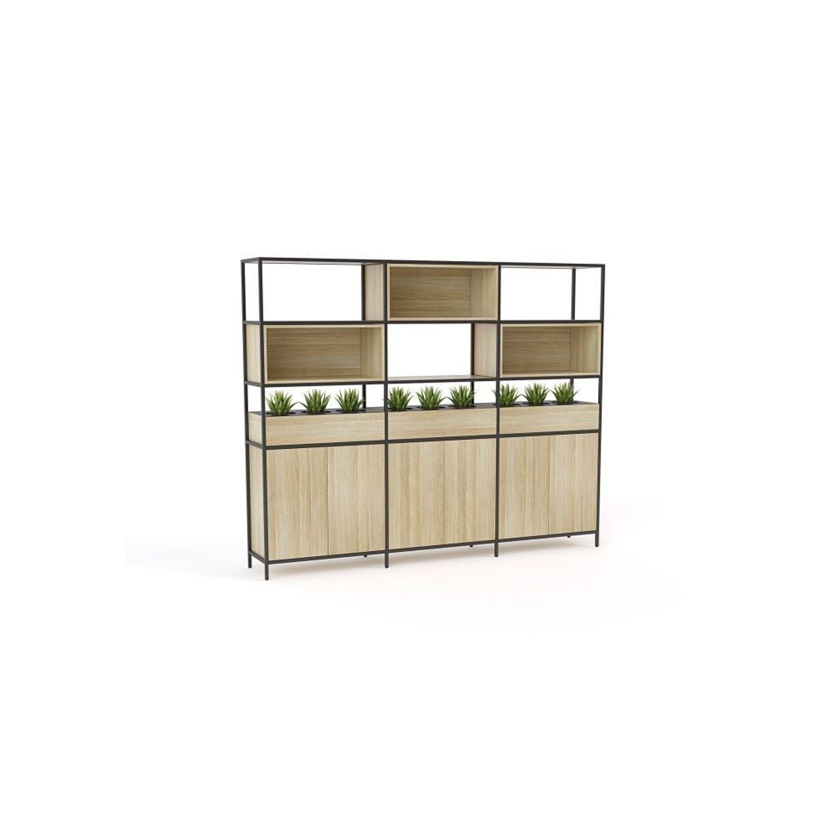 Kubix Modular 3-Unit System with Cupboards, Cubby & Planters gallery detail image