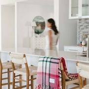 Ruanui Station Lambswool Throw - Pukehapua Pink Check gallery detail image