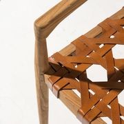 Larah Leather & Teak Chair - Tan gallery detail image