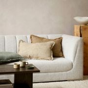 Baya Dover Cushion - Natural | Lumbar with Fringe gallery detail image