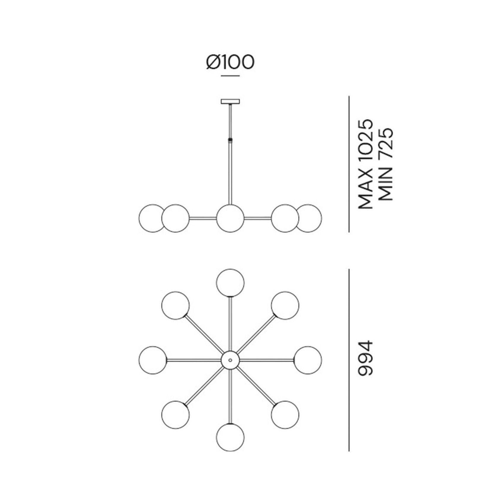 Molecola 8lt Pendant Light gallery detail image