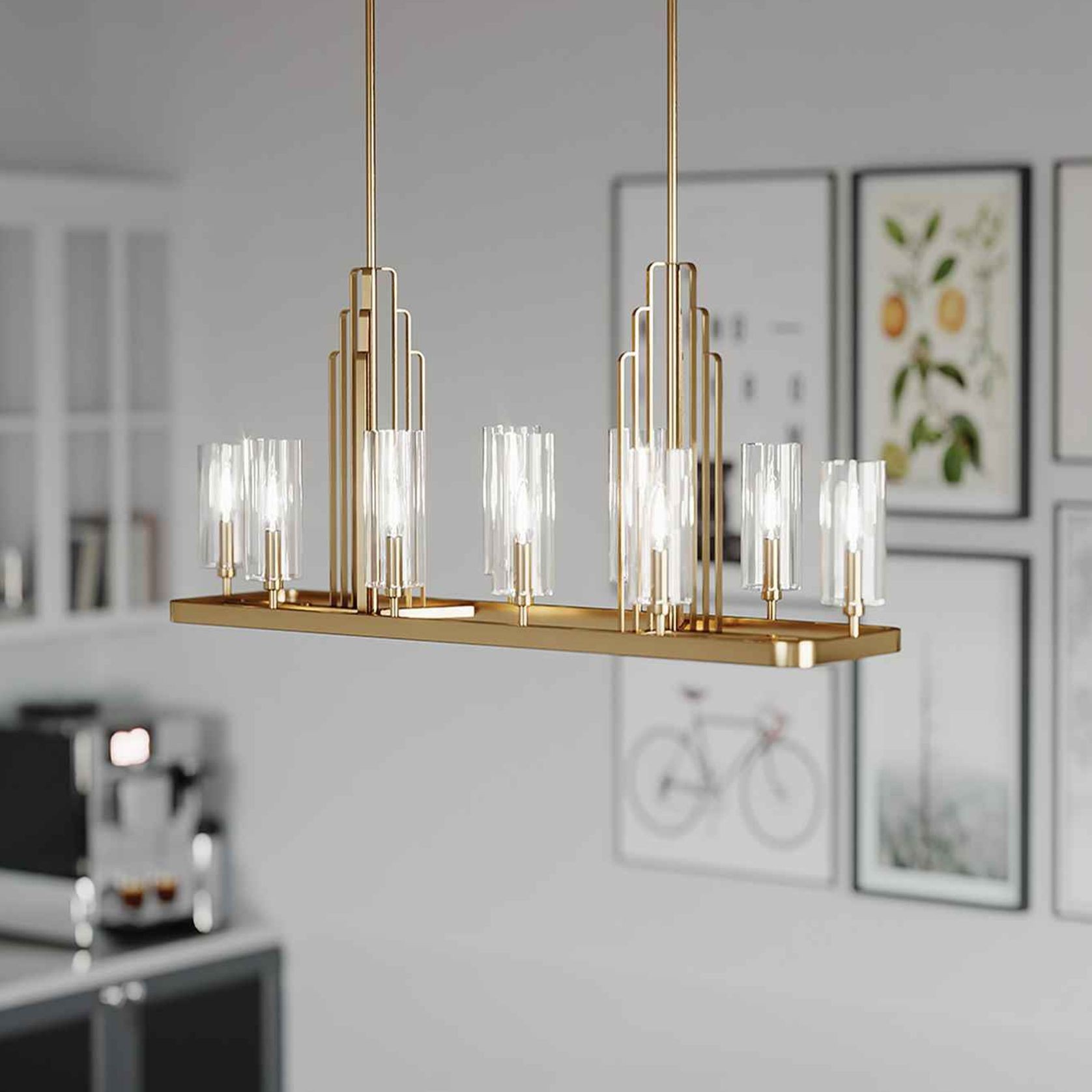 Kimrose 10lt Linear Chandelier gallery detail image