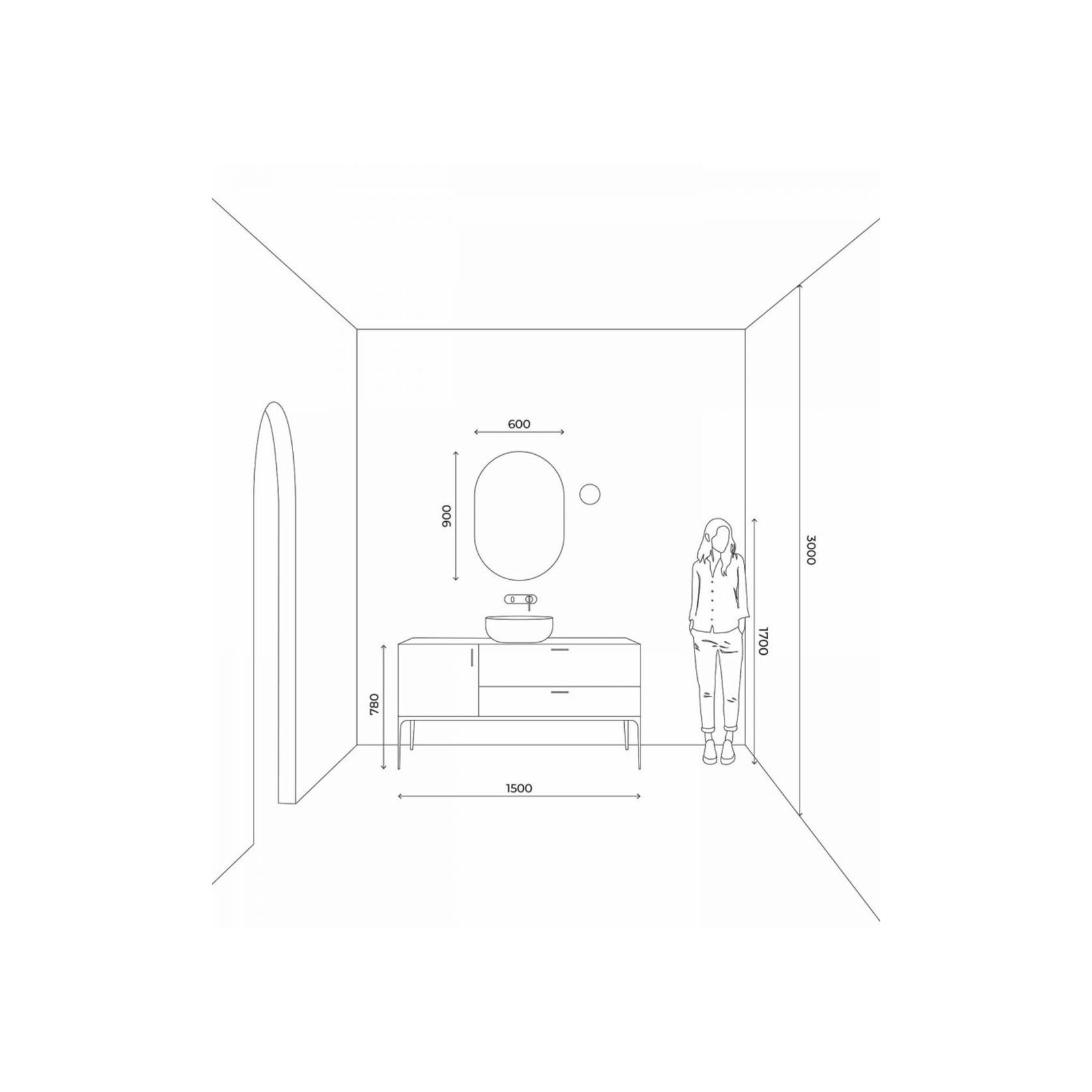 Orb Dome Mirror Wall Light gallery detail image