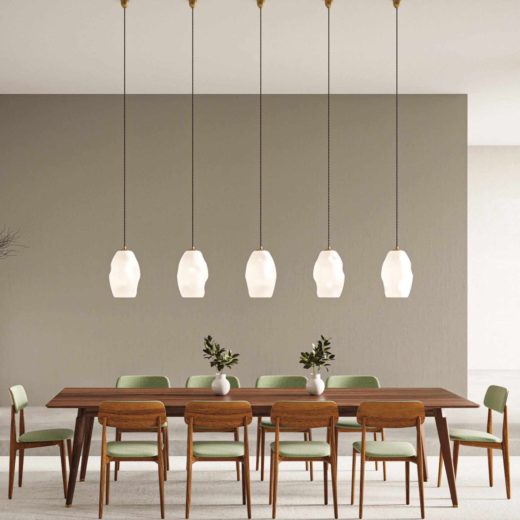 Organic White Pendant Light gallery detail image