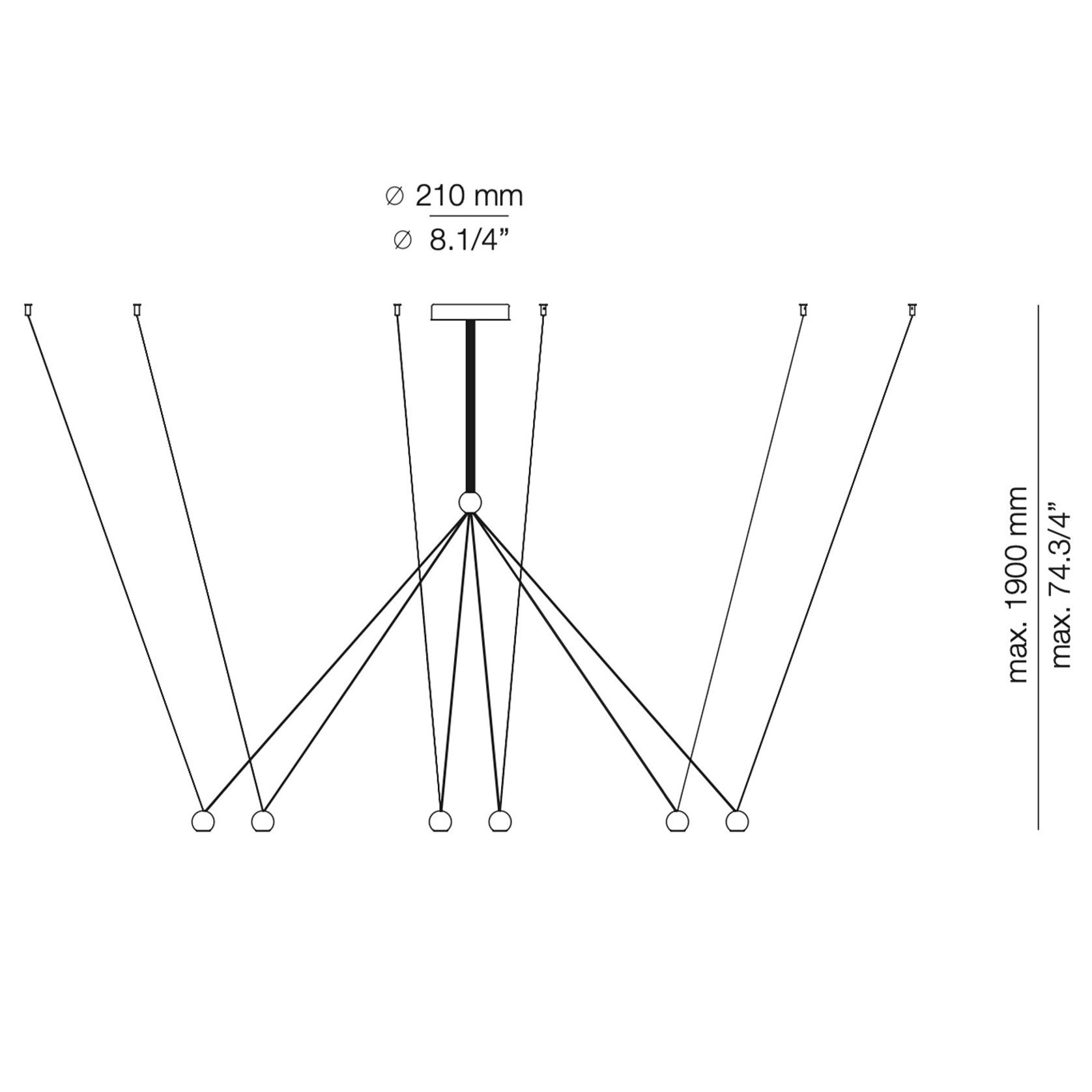Compass Cluster Pendant Light gallery detail image
