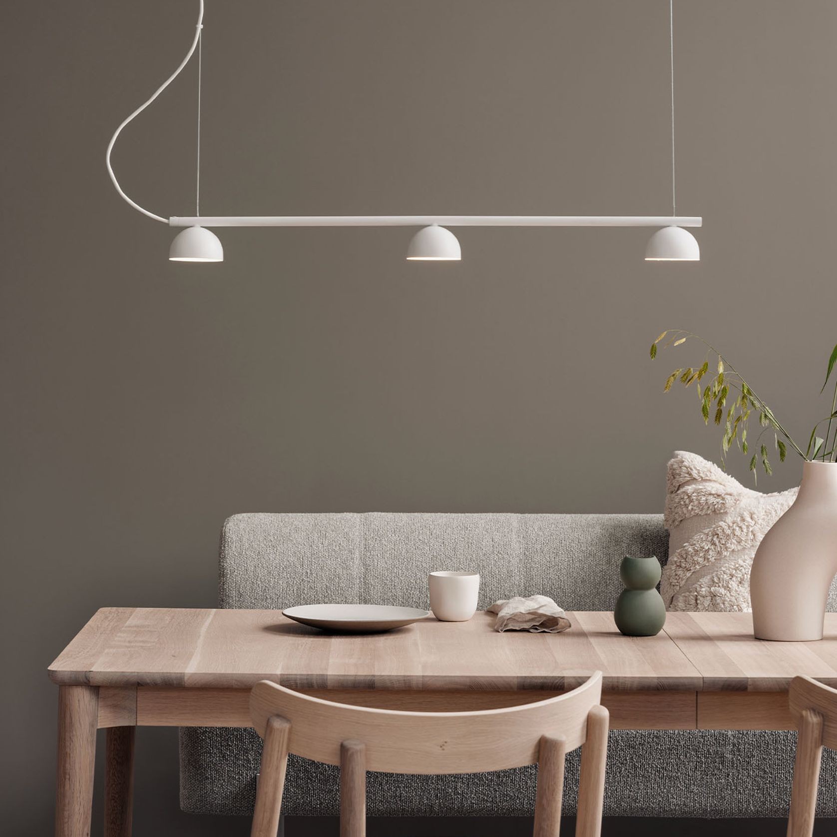 Blush Rail 3lt Pendant Light gallery detail image