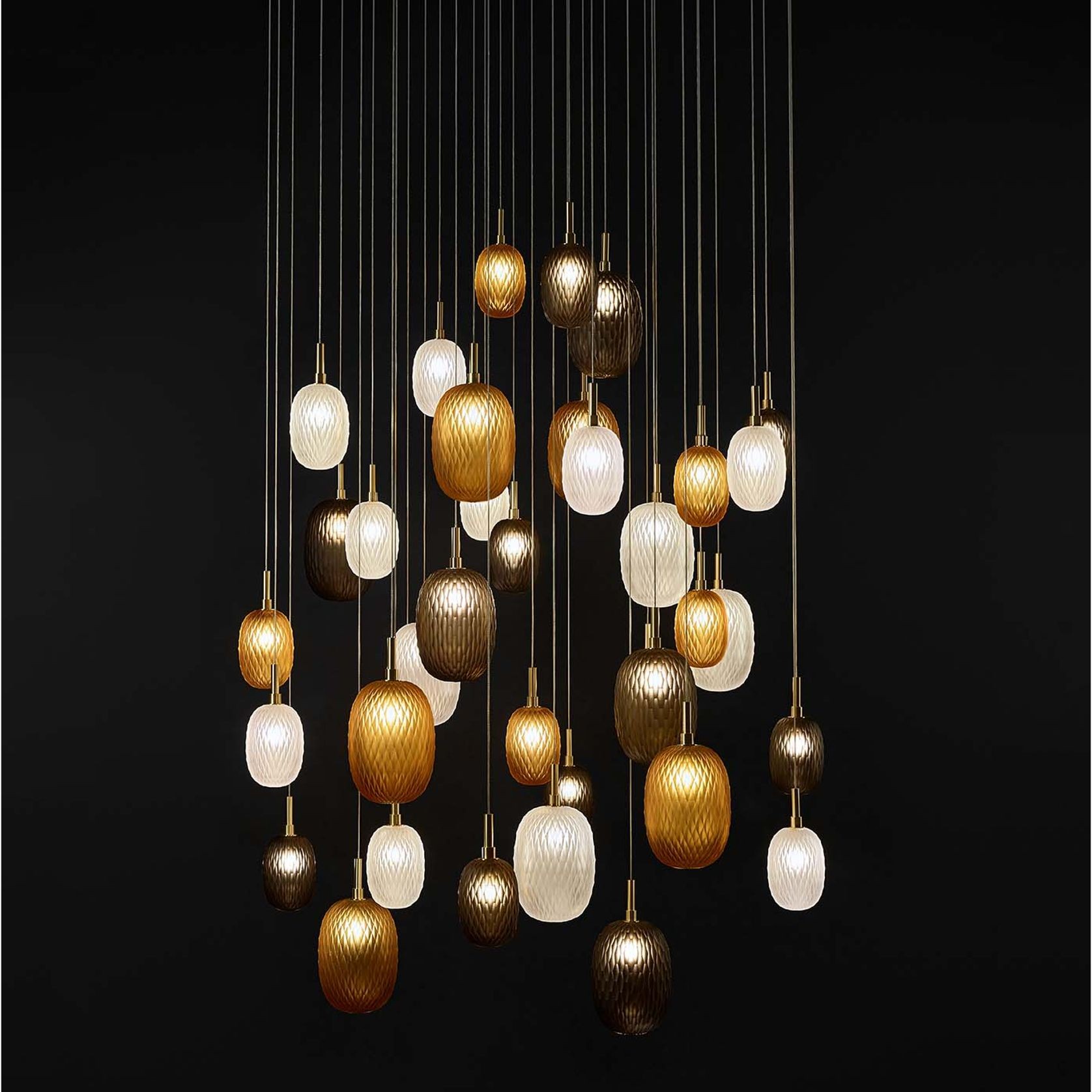 Metamorphosis Gold Pendant Light gallery detail image
