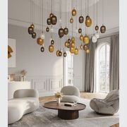 Metamorphosis Gold Pendant Light gallery detail image