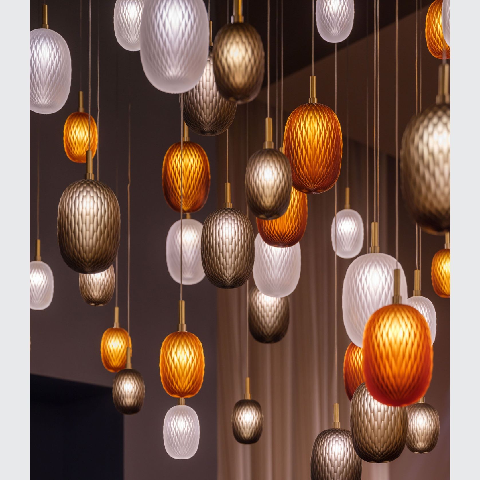 Metamorphosis Gold Pendant Light gallery detail image