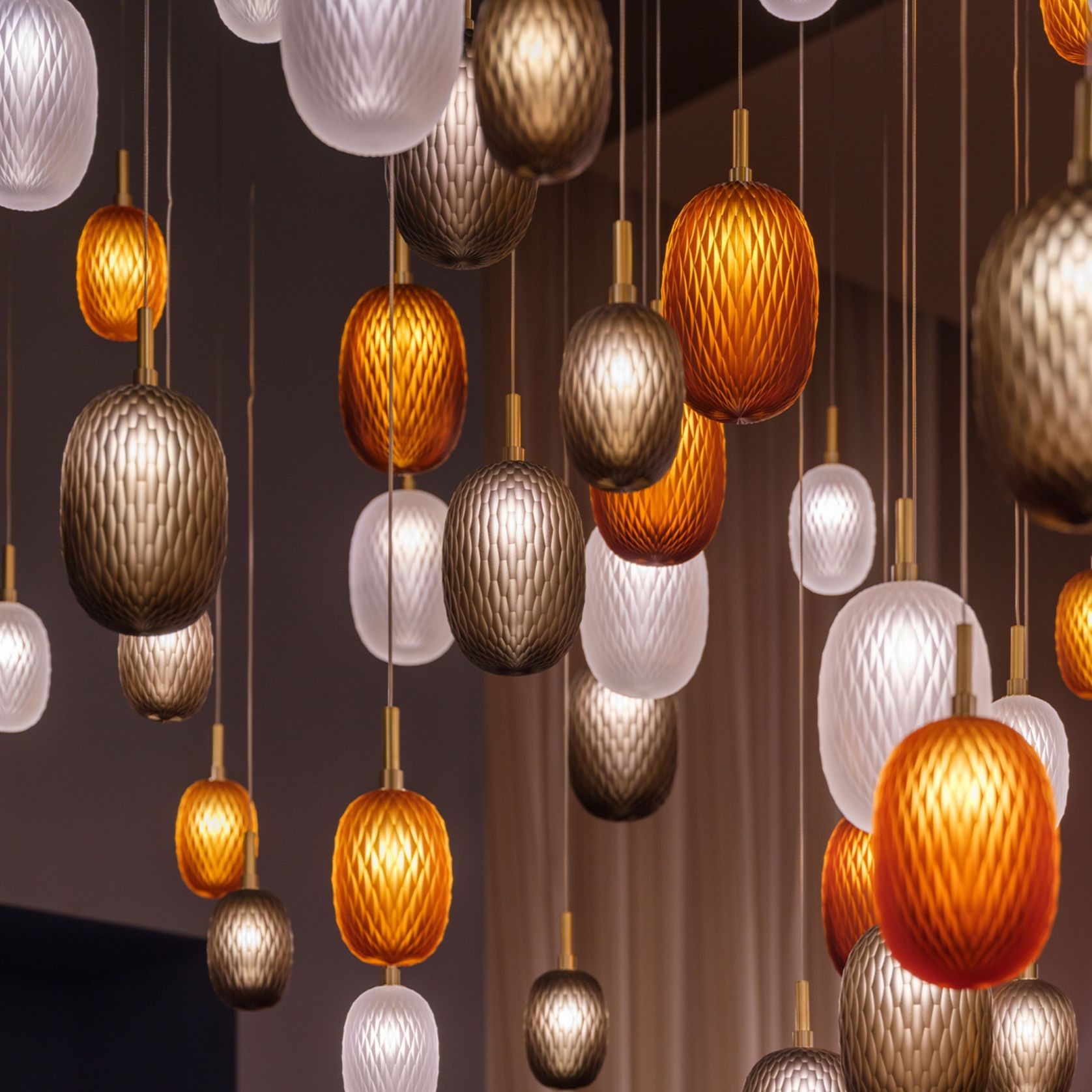 Metamorphosis Gold Pendant Light gallery detail image