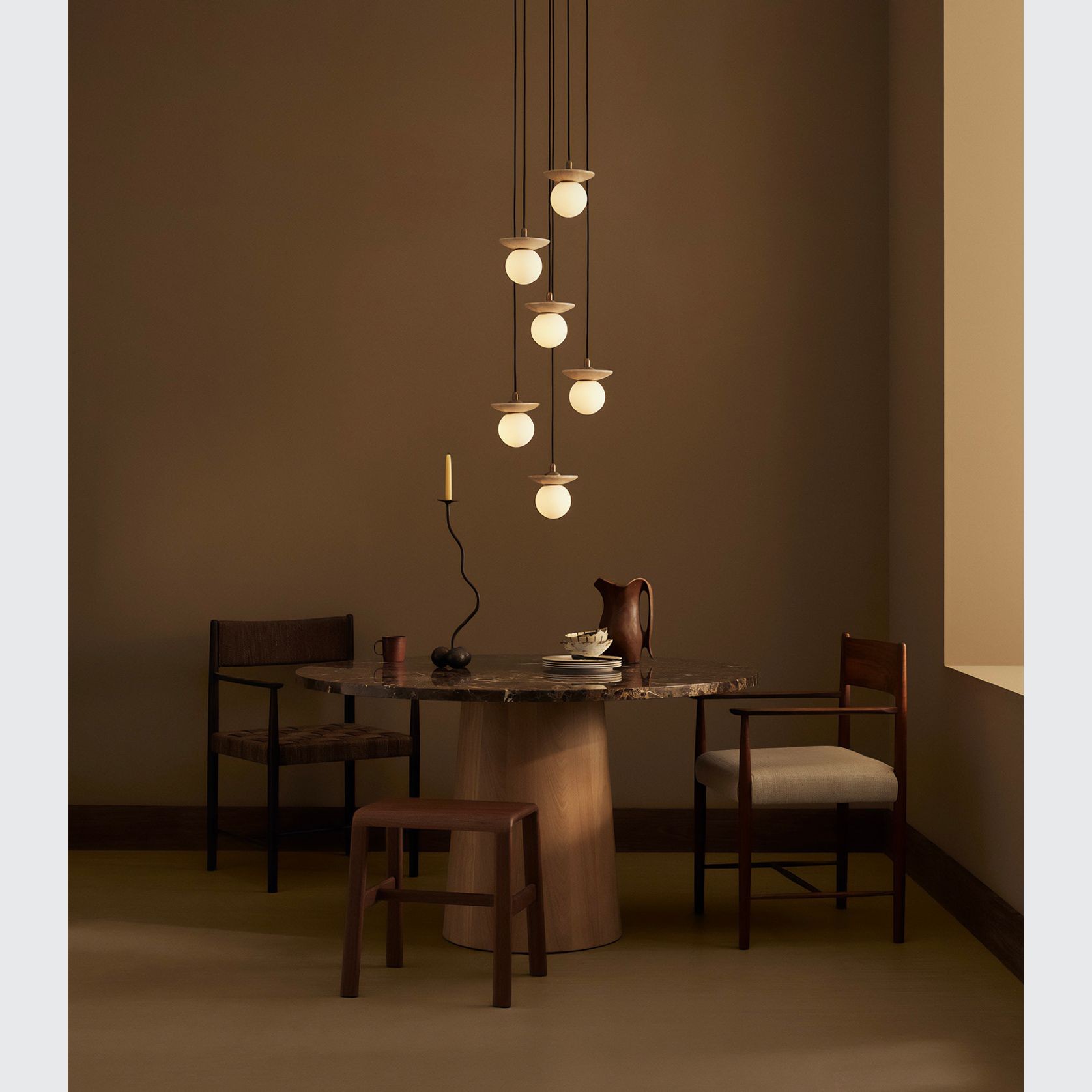 Orbit Stone 6lt Pendant Light gallery detail image