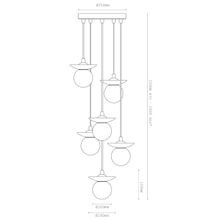 Orbit Stone 6lt Pendant Light gallery detail image