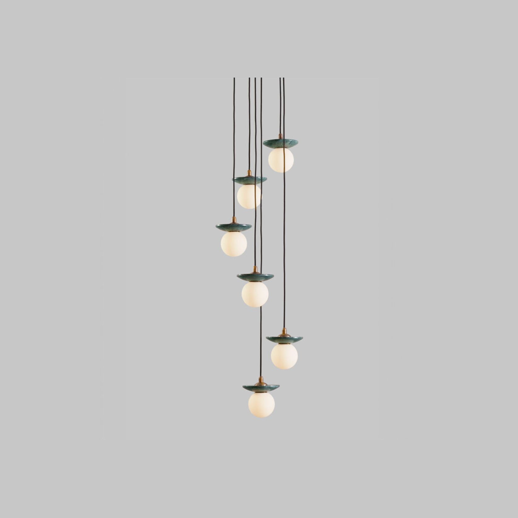 Orbit Stone 6lt Pendant Light gallery detail image