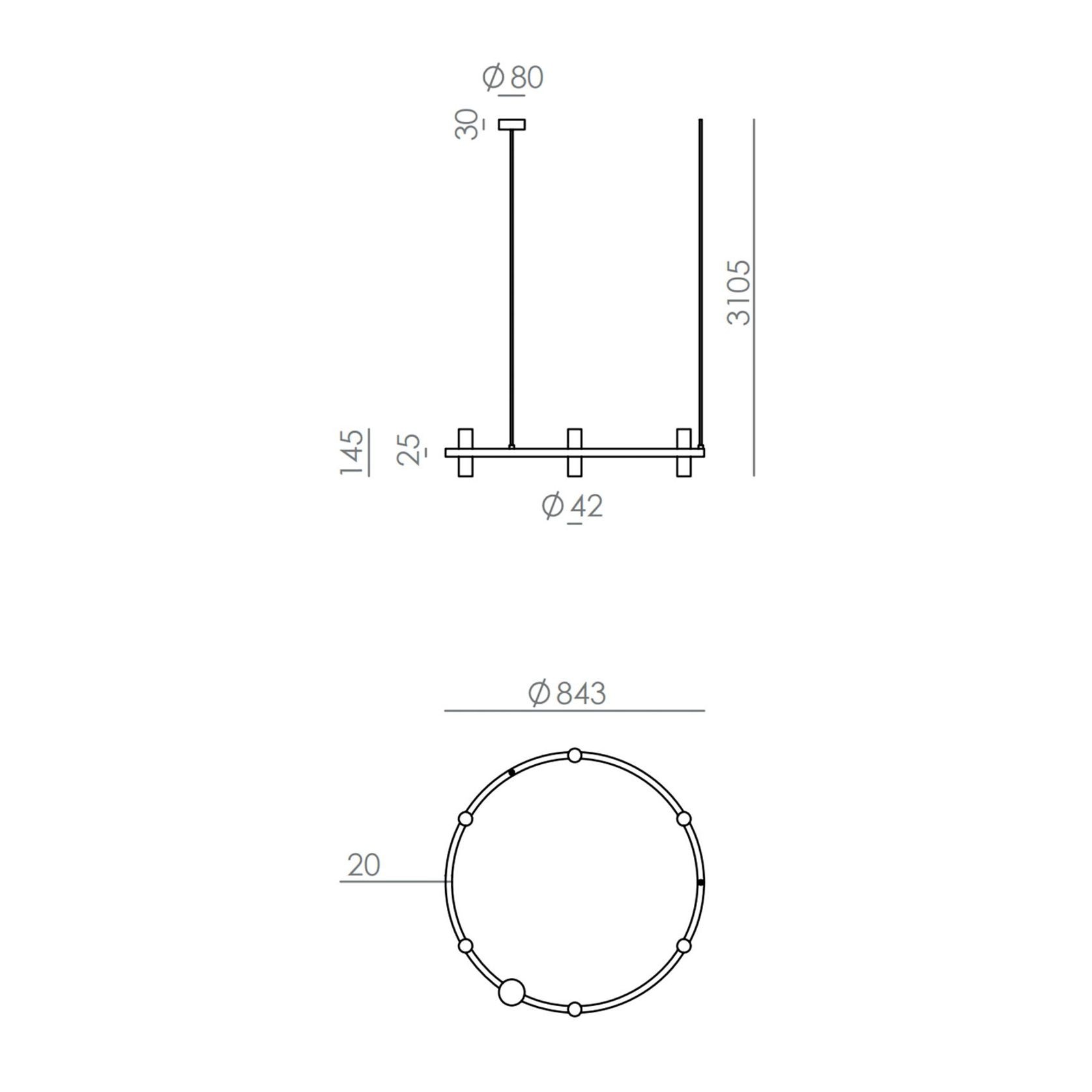 Tura 12lt Pendant Light gallery detail image