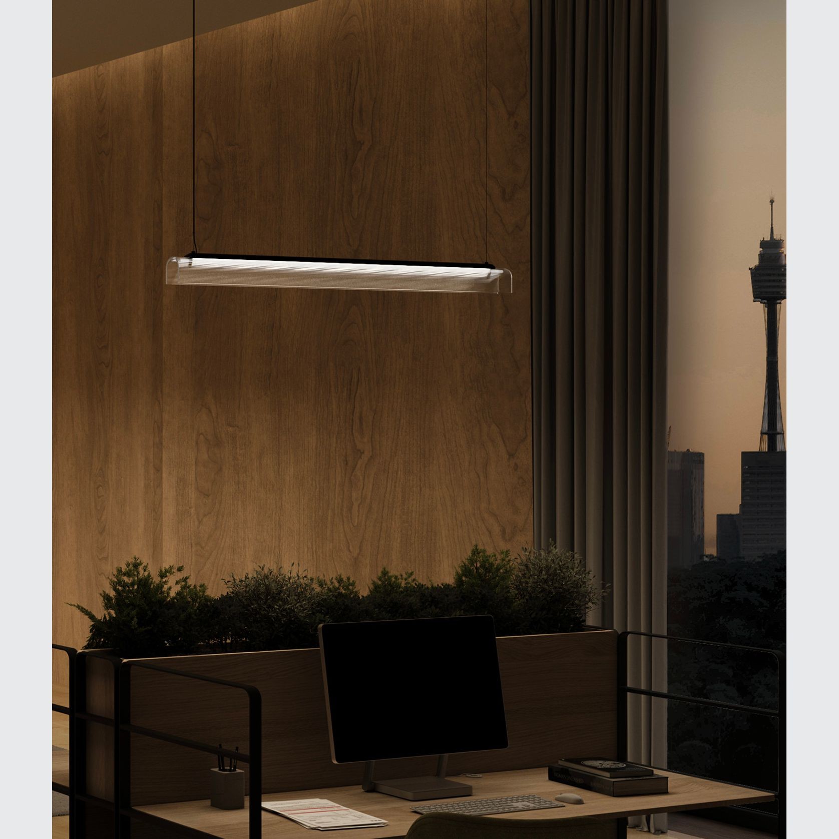 Edge Linear Pendant Light gallery detail image