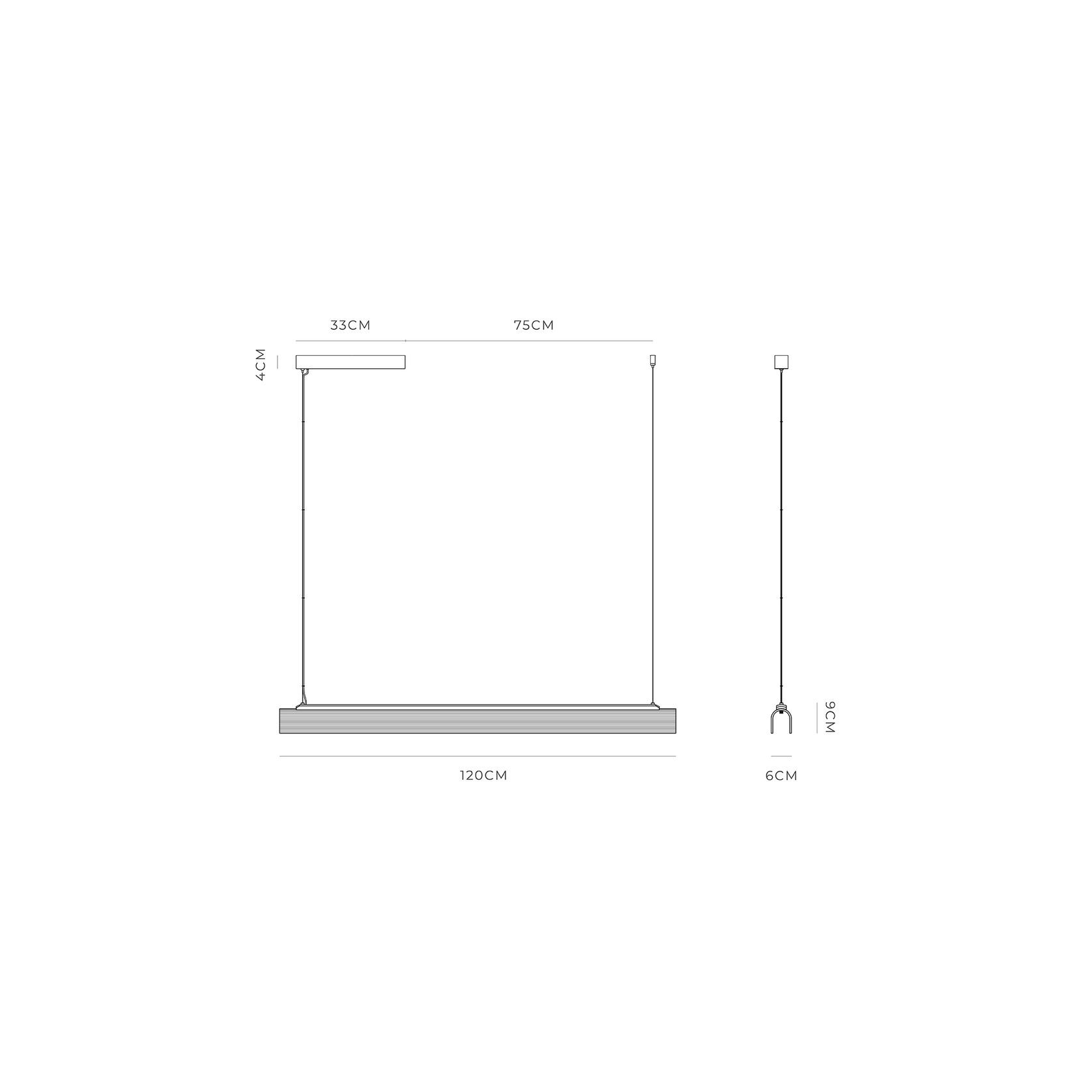 Edge Linear Pendant Light gallery detail image