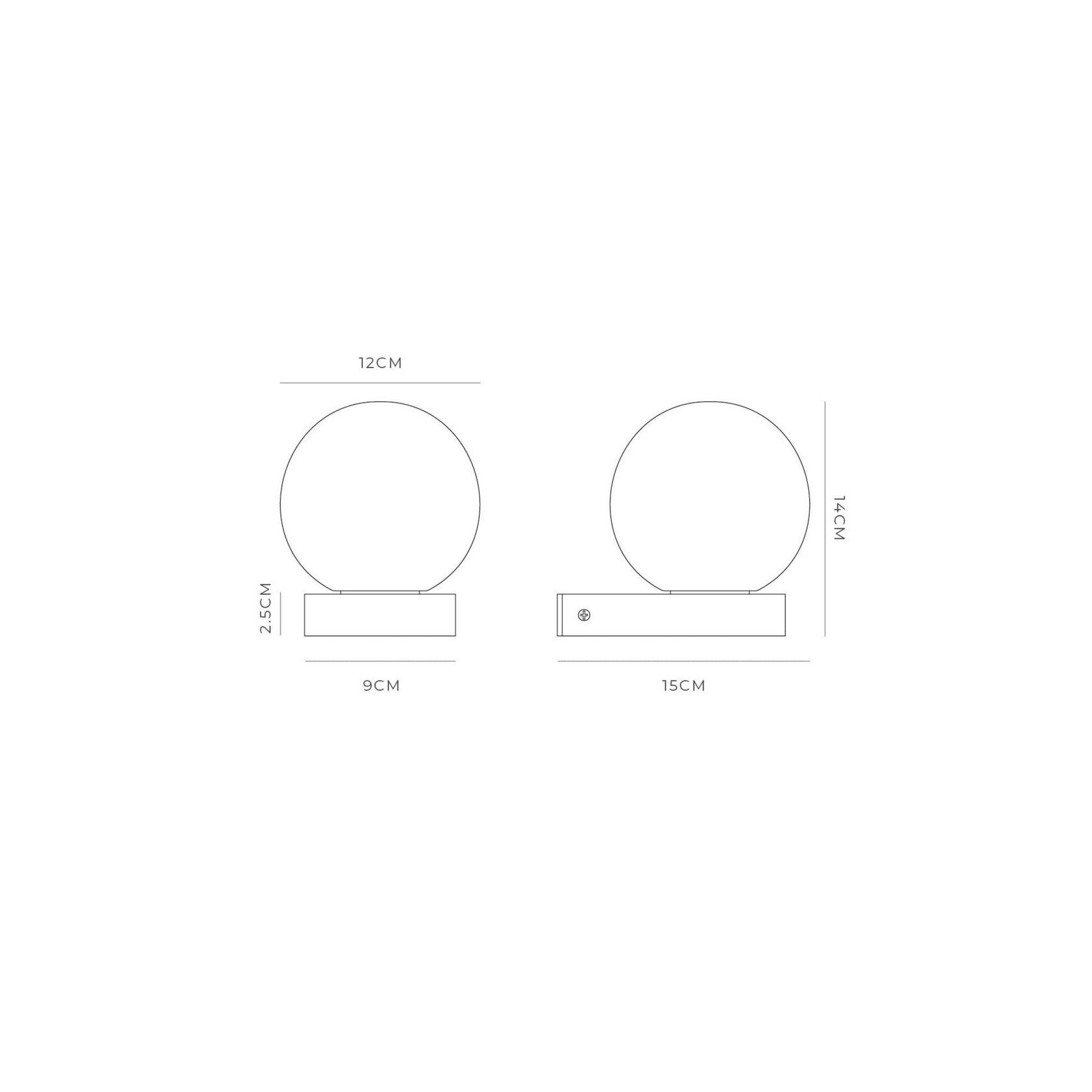 Orb Ledge Wall Light gallery detail image