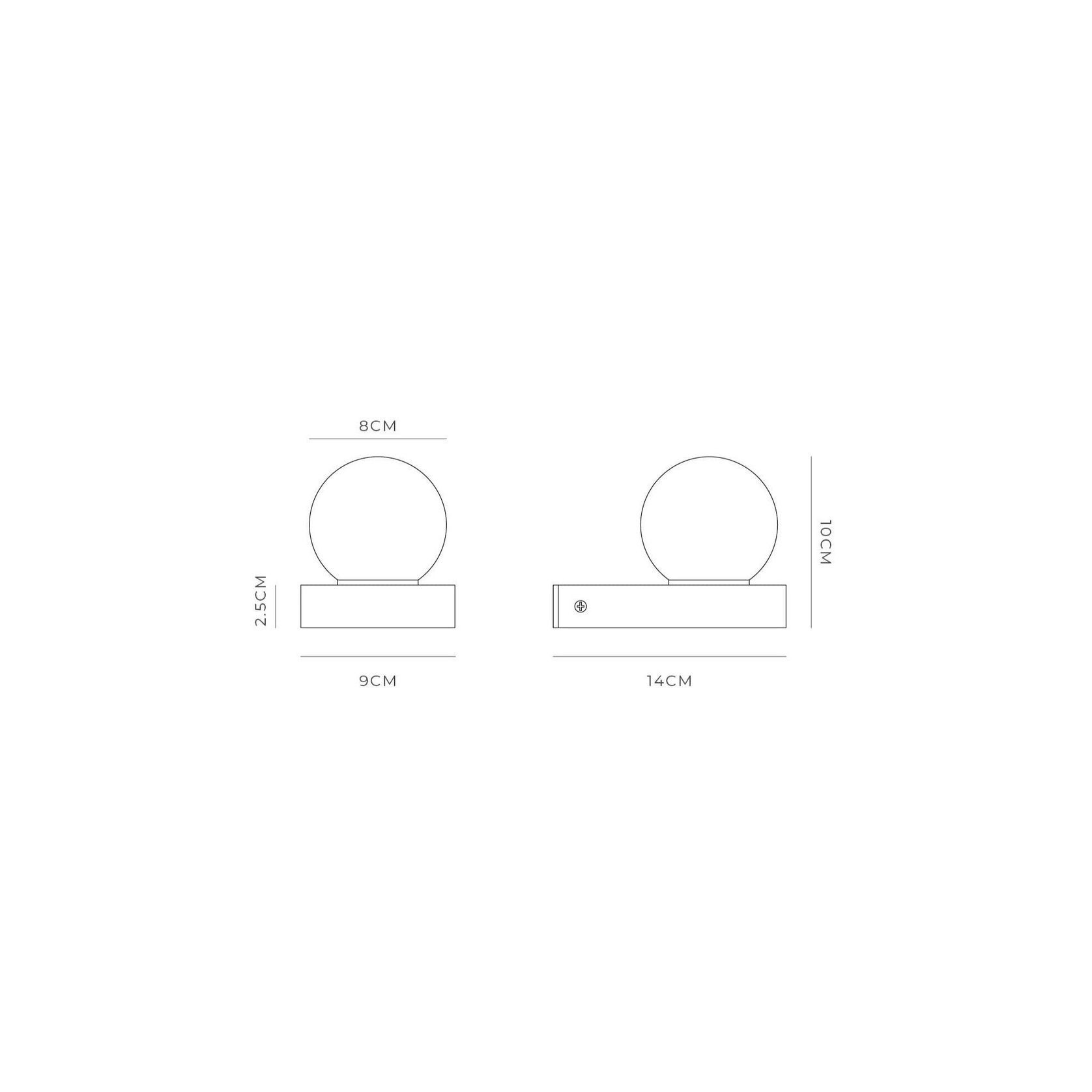 Orb Ledge Wall Light gallery detail image