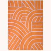 Maison Deux Lines - Lilac Orange | Large Reversible Wool Throw gallery detail image