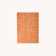 Maison Deux Lines - Lilac Orange | Large Reversible Wool Throw gallery detail image