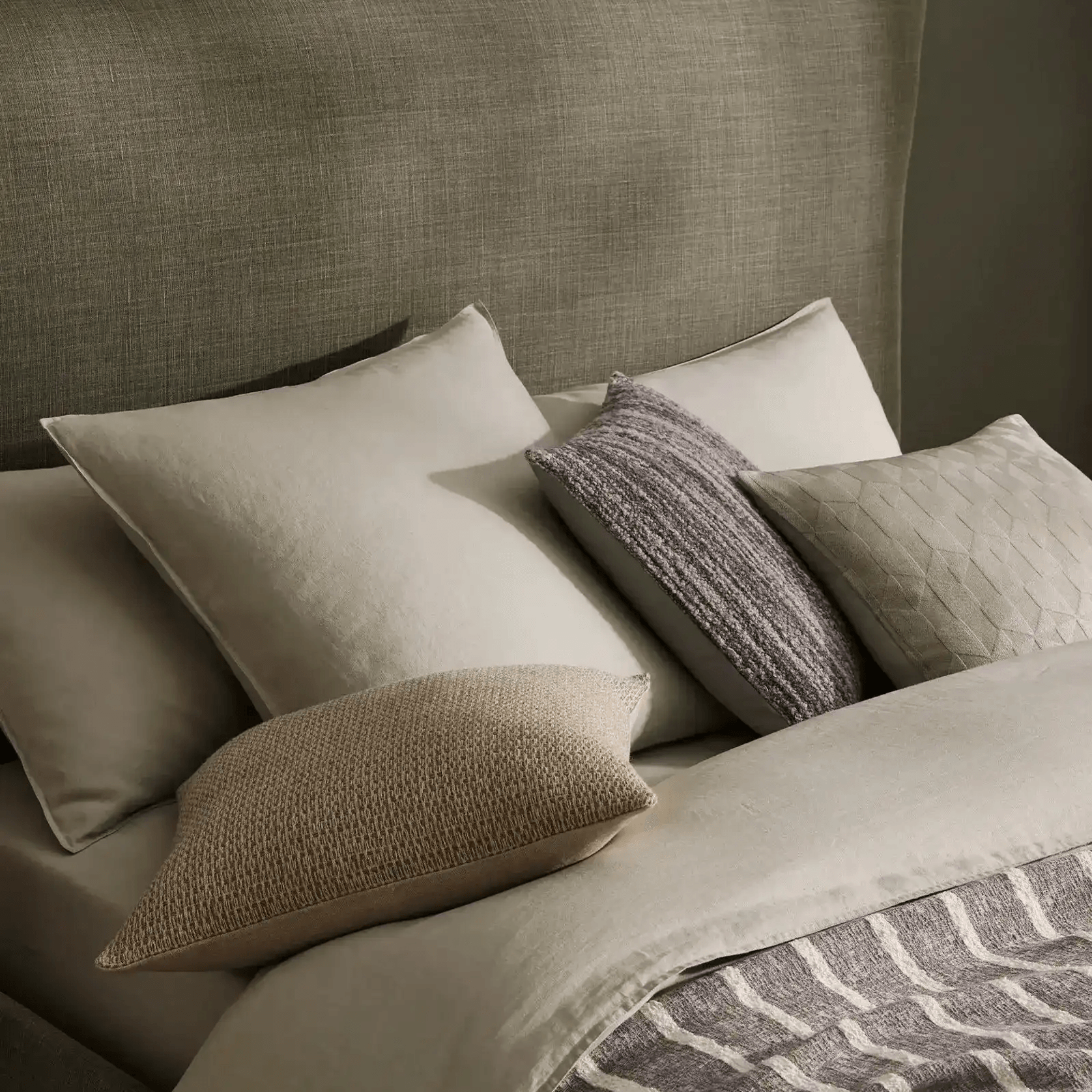 Ravello Pillowcase Pair - Sage | Standard, King, or Euro Size gallery detail image