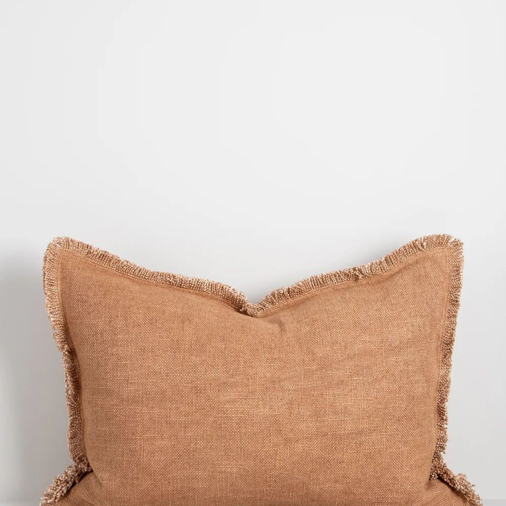 Baya Dover Cushion - Nude | Lumbar with Fringe gallery detail image