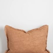 Baya Dover Cushion - Nude | Lumbar with Fringe gallery detail image