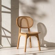 Lyra Rattan Trim Dining Chair Natural gallery detail image