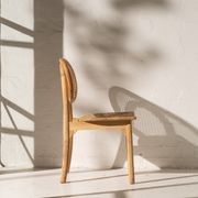 Lyra Rattan Trim Dining Chair Natural gallery detail image