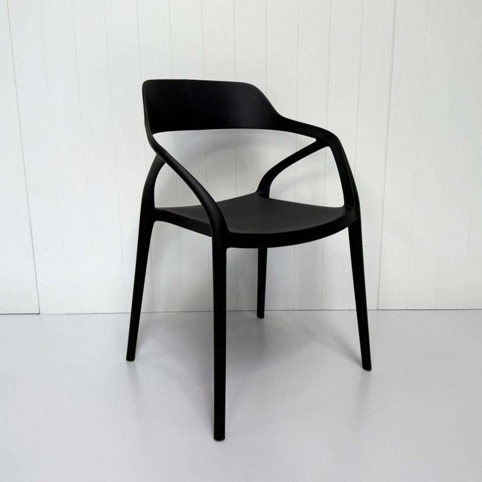 Lyra Resin Dining Chair - Black gallery detail image