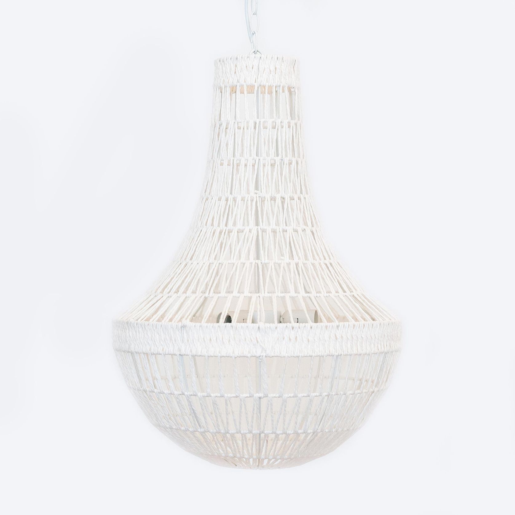 White Rope Empire Pendant Chandelier - Como gallery detail image