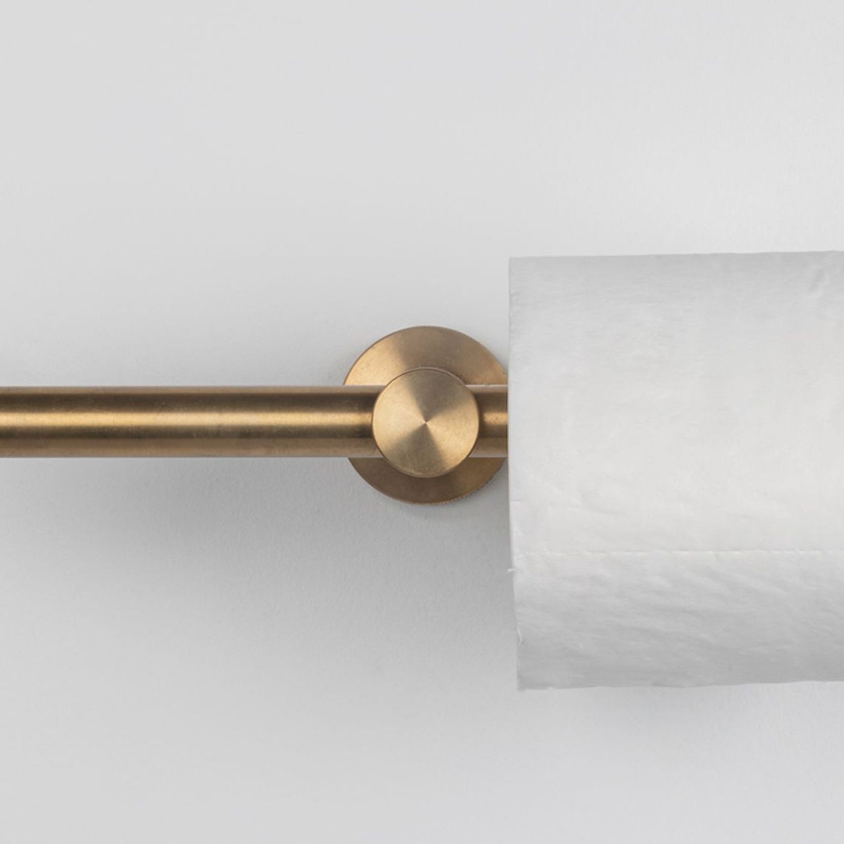 Maddox Dual Toilet Roll Holder Brass gallery detail image