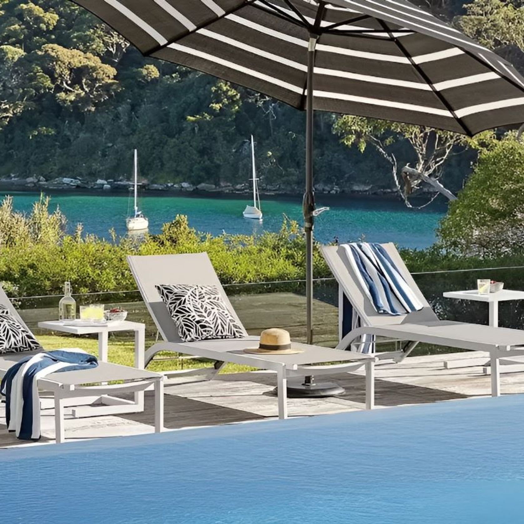 Malibu Sun Lounger | White gallery detail image