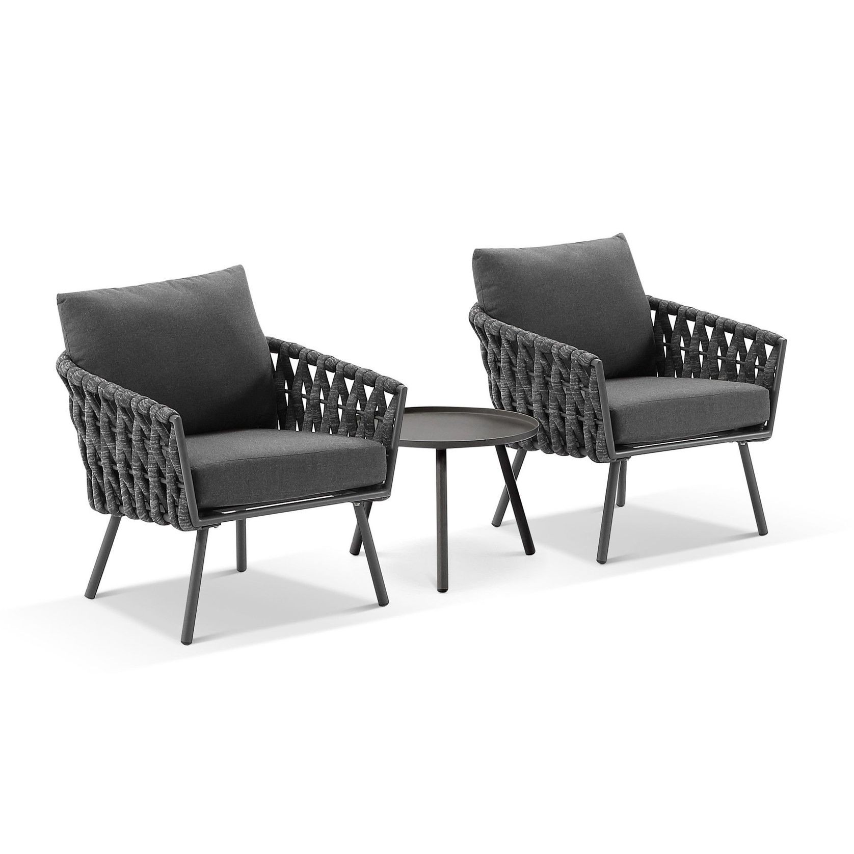 Malmo Lounge Chair Set - Charcoal gallery detail image