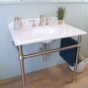 Mayer Washstand 90 X 55 Real Carrara Marble Top 3TH gallery detail image