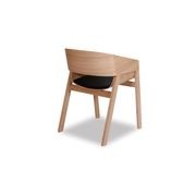 Merano Armchair - Natural Oak - Black Pad - by TON gallery detail image