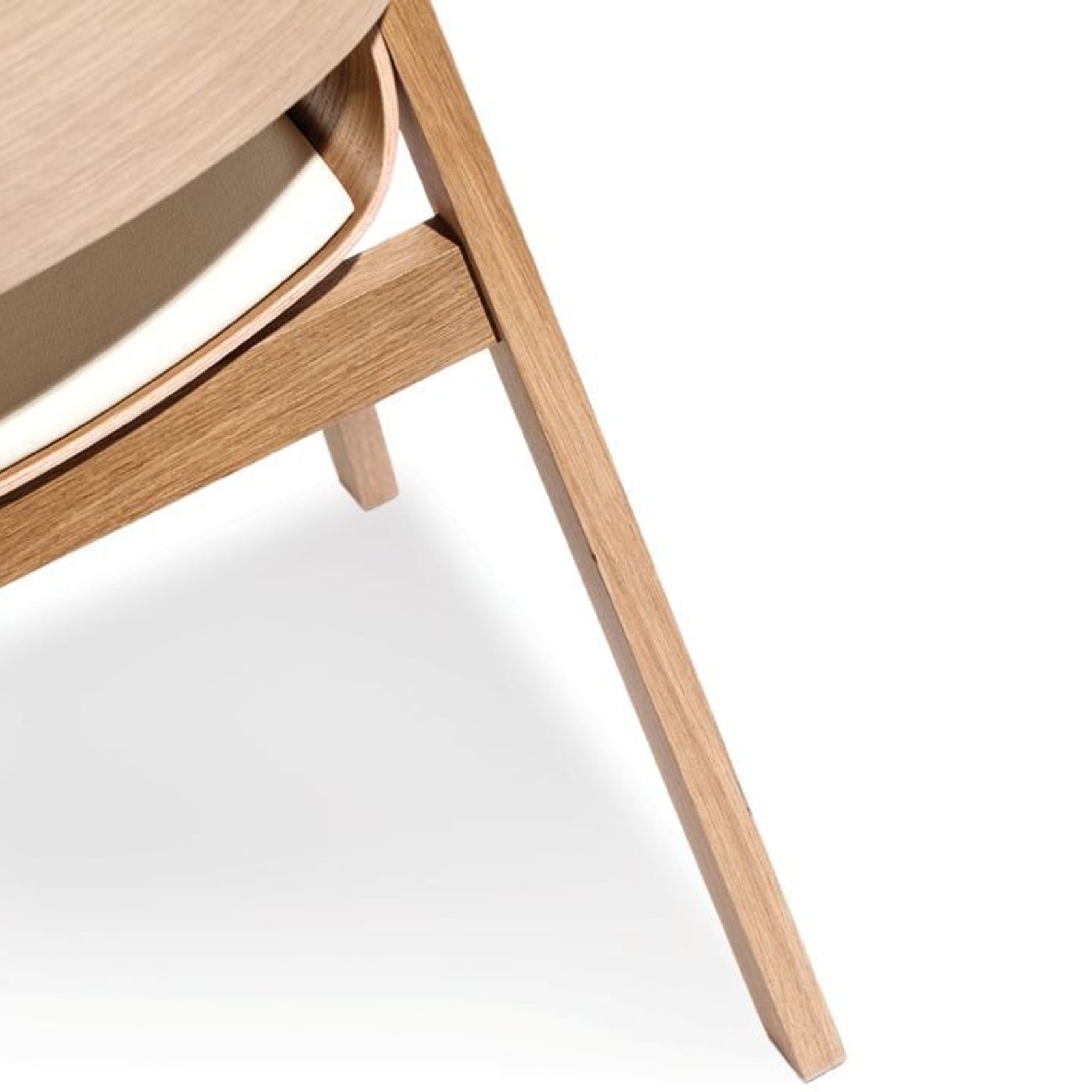 Merano Armchair - Natural Oak - White Pad - by TON gallery detail image