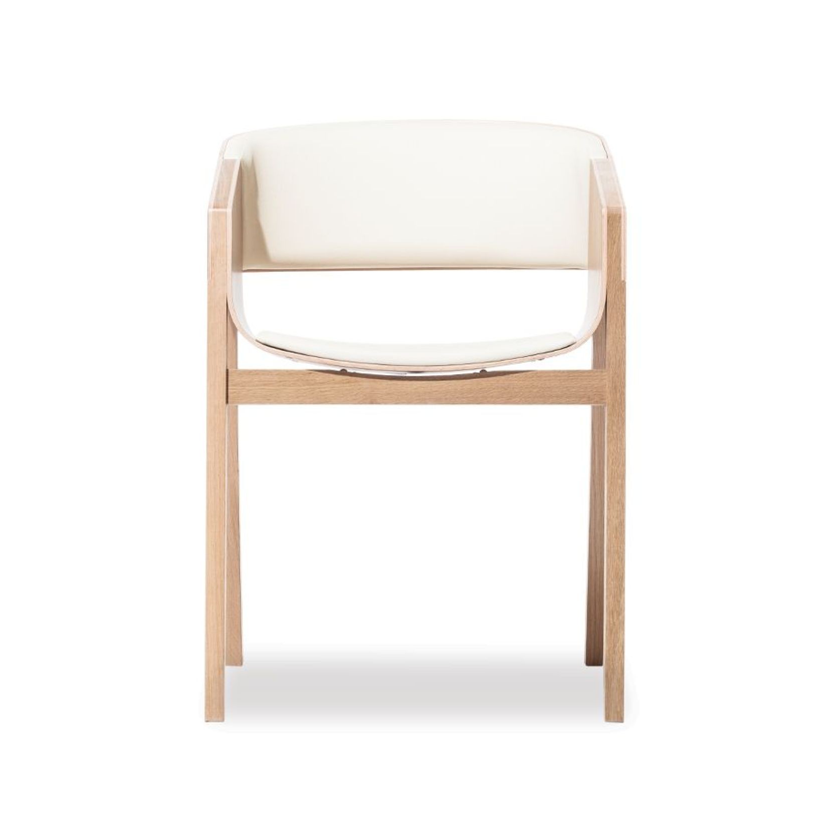 Merano Armchair - Natural Oak - White Pad - by TON gallery detail image