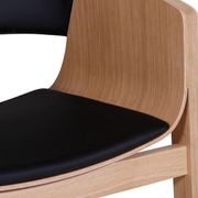 Merano Armchair - Natural Oak - Black Pad - by TON gallery detail image