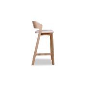 Merano Kitchen Stool - Natural Oak - White Pad - by TON gallery detail image