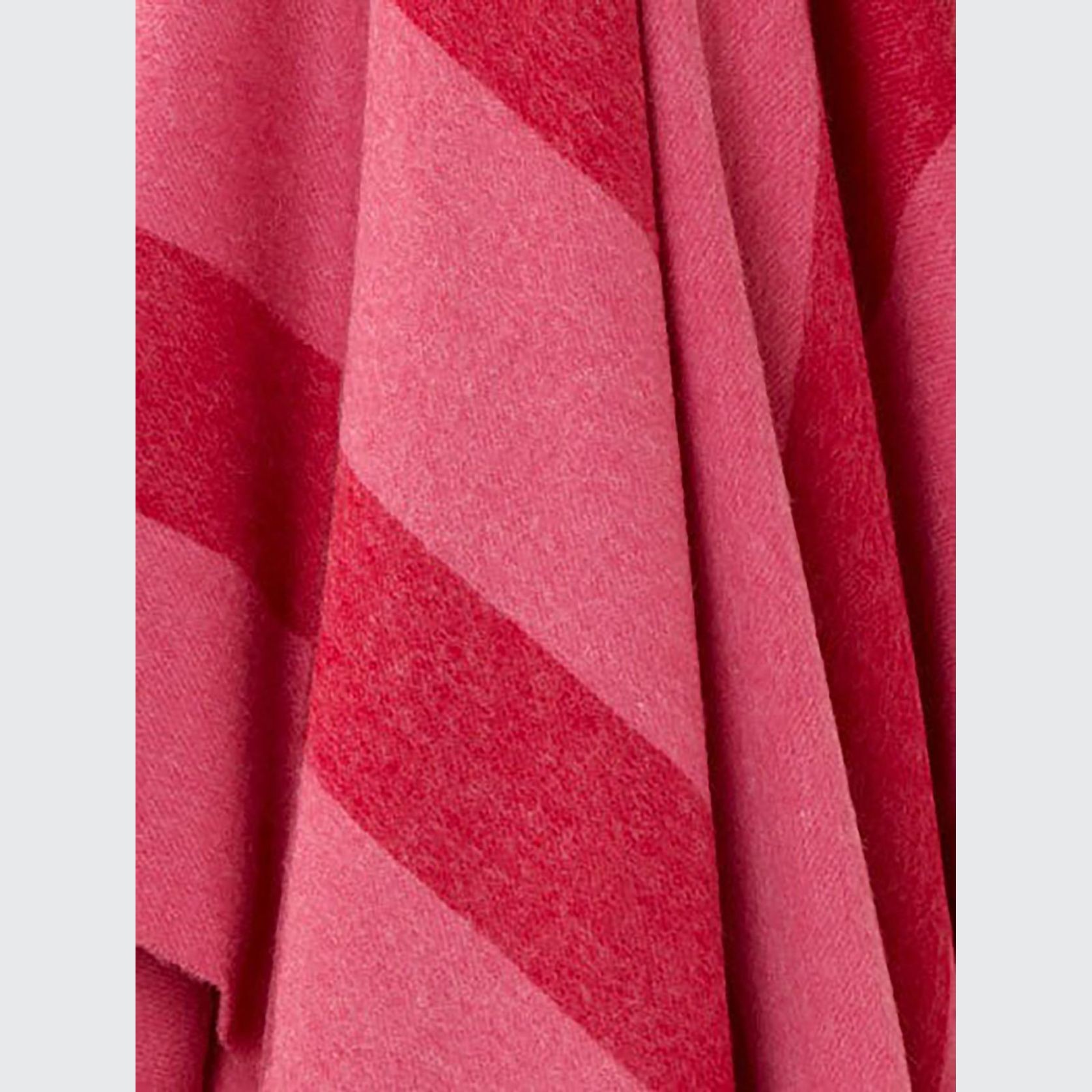 NZ Wool Throw - Stripe Pink | 100% Merino Wool gallery detail image
