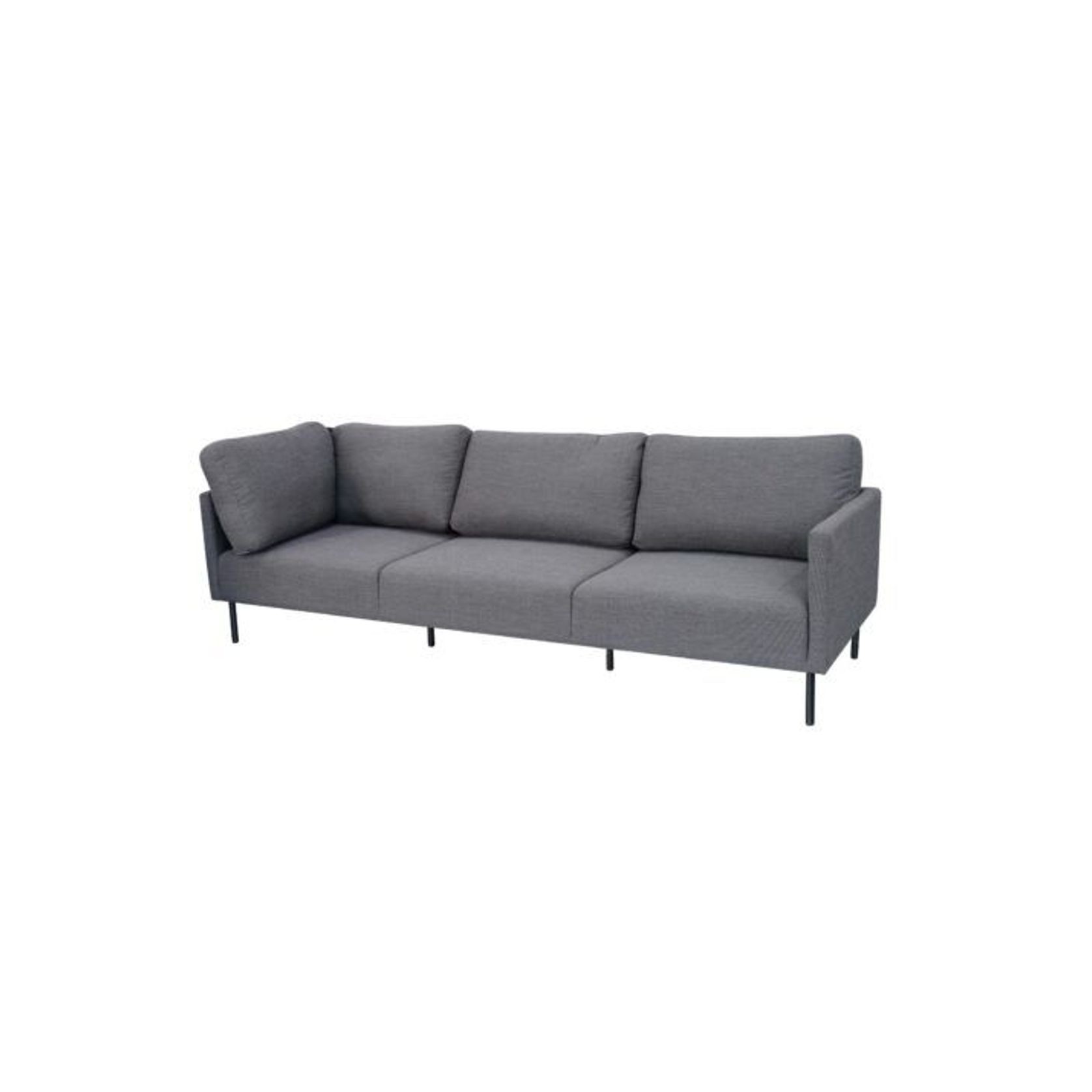Milan Corner Sofa - Black gallery detail image